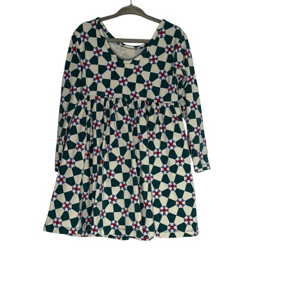 Hanna Andersson Geometric Print Long Sleeve Playground Dress size 4 - Picture 5 of 5